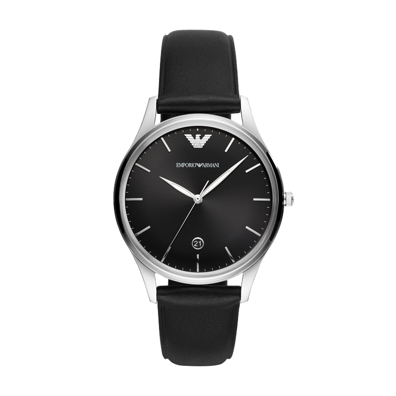 阿玛尼[品牌授权]Emporio Armani手表男皮带石英手表 日历时尚腕表生日礼物送男友 AR11287