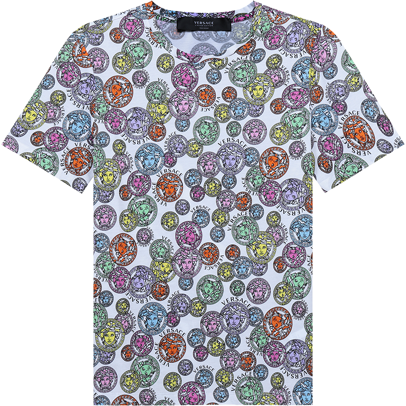 范思哲 VERSACE 女士棉质圆领短袖T恤 A88707 1F00678