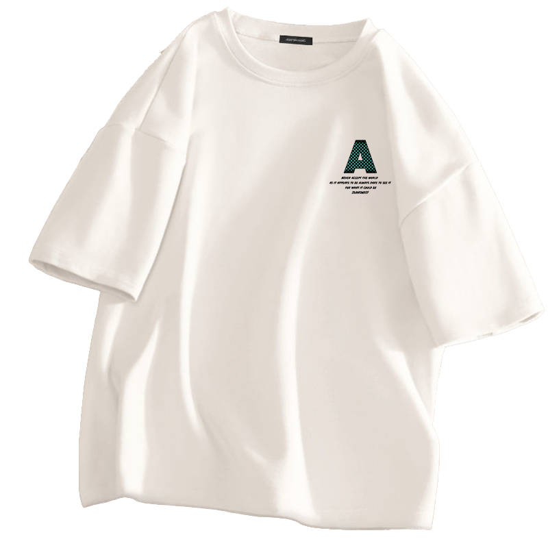 真维斯短袖t恤女夏季白色纯棉ins简约半袖新款学生宽松小众体恤衫