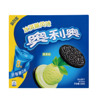亿滋 奥利奥冰淇淋风味夹心抹茶味家庭装388g 夹心饼干小包装儿童休闲零食盒装