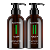 菲诗蔻(FicceCode)茶树控油洗发水洗护套装洗发水300ml*2+发膜300ml(清爽控油/去屑止痒/氨基酸滋养/