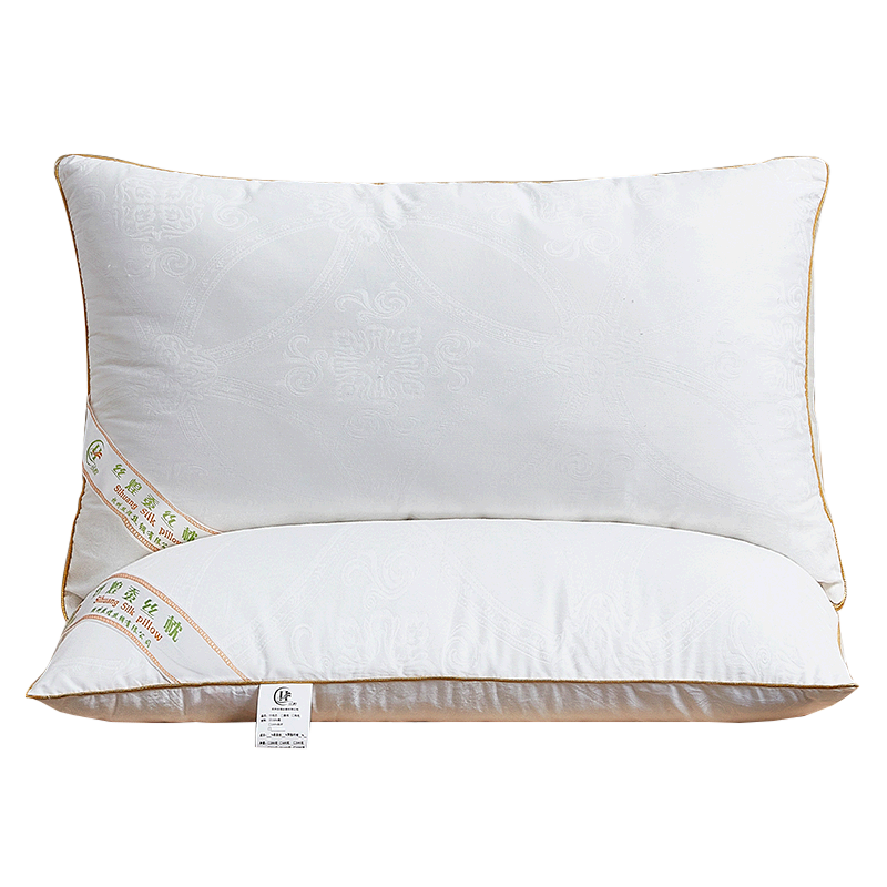 丝煌单人100%桑蚕丝枕头枕芯舒适枕安睡枕颈椎枕头芯家用枕头全棉
