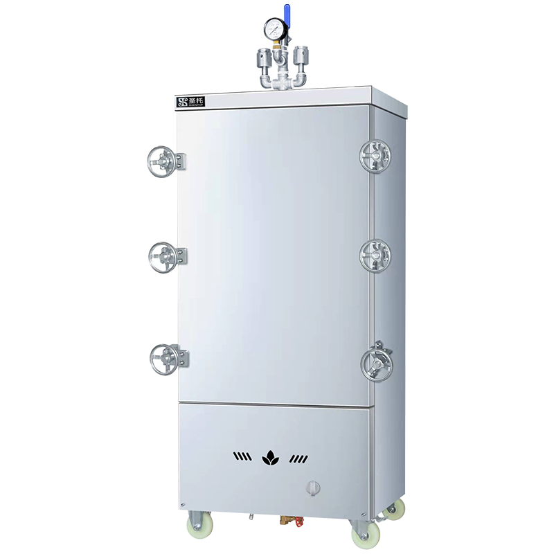 圣托(Shentop)商用高原燃气蒸饭柜 12盘单门燃气蒸柜蒸饭车高压智能全自动蒸箱节能海鲜蒸柜 DDE13