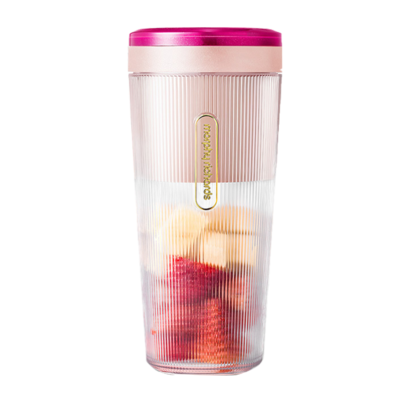 英国摩飞榨汁杯家用水果迷你小型果汁杯电动便携式炸果汁机无线榨汁机落樱粉MR9800