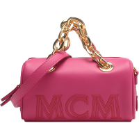 MCM 奢侈品 女士皮革链条手提单肩斜挎包波士顿包迷你款 MWBCSSX01