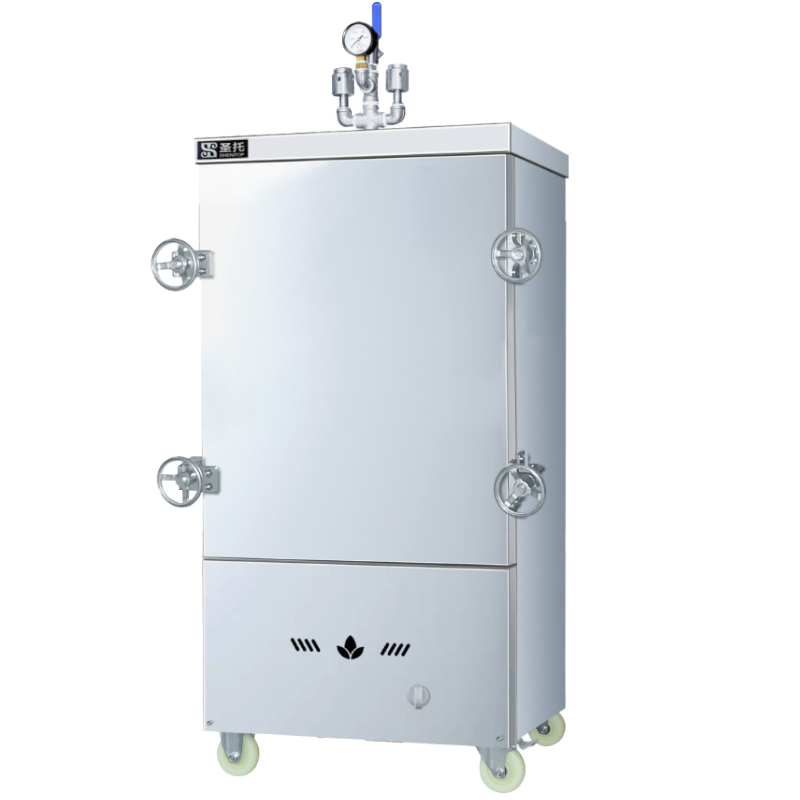 圣托(Shentop)商用高原燃气蒸饭柜 8盘单门燃气蒸柜蒸饭车高压智能全自动蒸箱节能海鲜蒸柜 DDE11