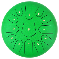 莫森(mosen)MS-1213B空灵鼓13音钛金钢材质C调 色空鼓钢舌鼓手碟初学者打击乐器12寸 绿色