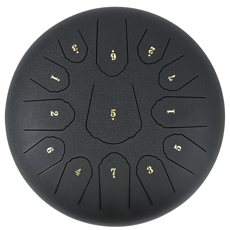 莫森(mosen)MS-1213A空灵鼓13音钛金钢材质C调 色空鼓钢舌鼓手碟初学者打击乐器12寸 黑色