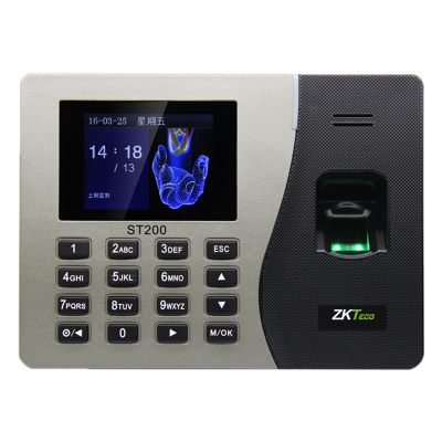 zkteco熵基科技股份有限公司ST300指纹考勤机 指纹打卡机上班签到机网络版st200上班签到机员工上下班打卡机