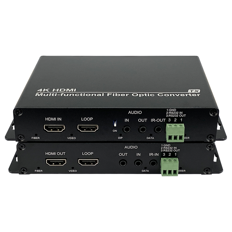 信特安XTA400HR 4K HDMI光端机光纤延长器1路4K HDMI视频1路RS232 1路双向 3.5 音频10K
