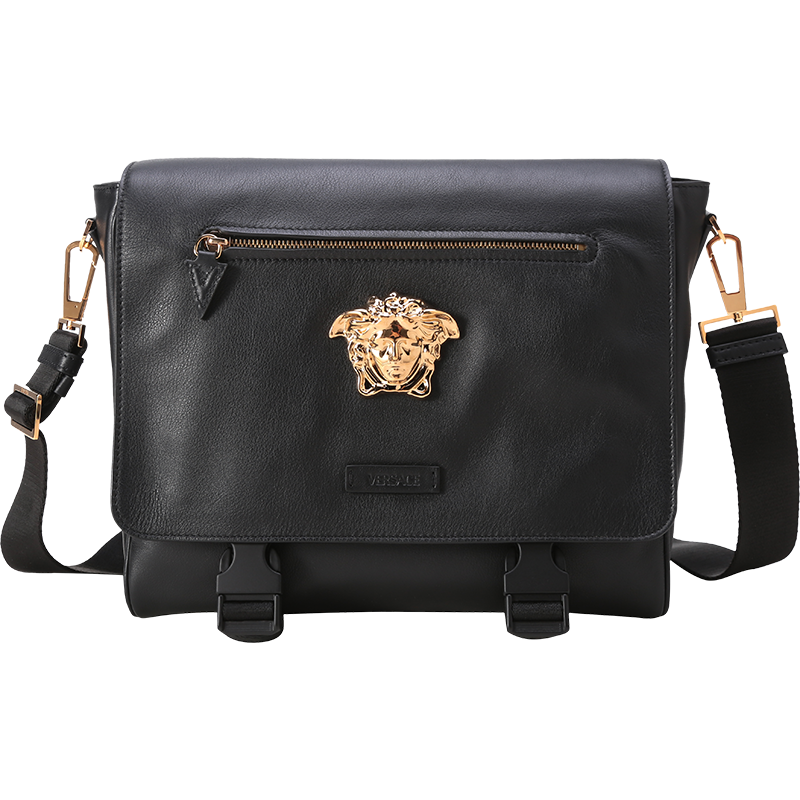 范思哲 VERSACE 男士牛皮革单肩斜挎包DFB8502 DVT8ME