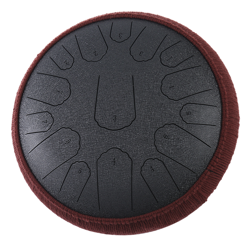 莫森(mosen)MS-1415A空灵鼓15音钛金钢材质C调 色空鼓钢舌鼓手碟初学者打击乐器14寸 黑色