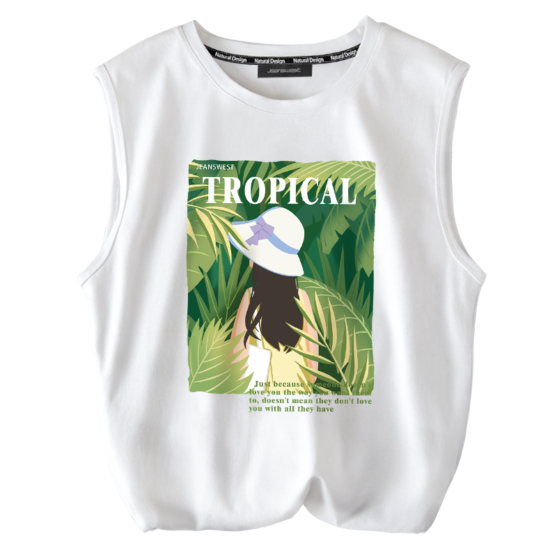 真维斯日系背心女夏外穿洋气上档次上衣设计感小众ins甜辣无袖t恤