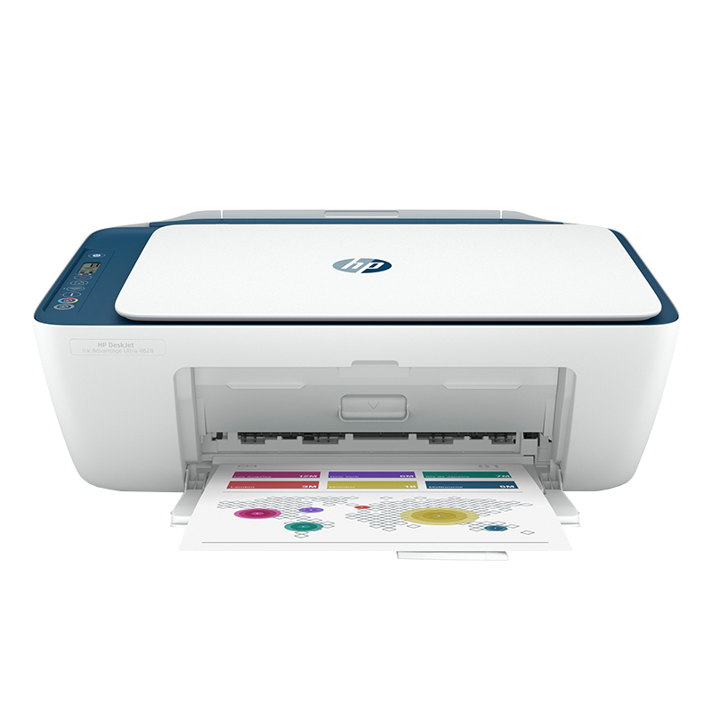 惠普HP DeskJet 4828 A4彩色无线家用照片打印机多功能复印扫描一体机 惠普4825/4826无线WIFI网络 学生打印机一体机 手机打印 惠普4828打印机 套餐三