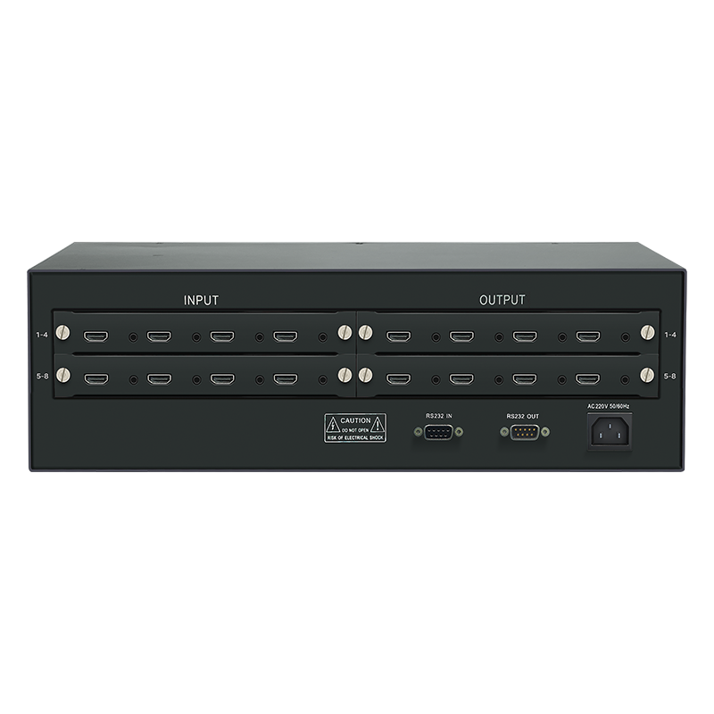 信特安4KHDMI无缝插卡式拼接器矩阵切换器8进8出0808BW/台