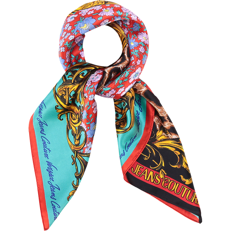 范思哲 VERSACE JEANS COUTURE 女士桑蚕丝方巾围巾丝巾72HA7H01 ZG072
