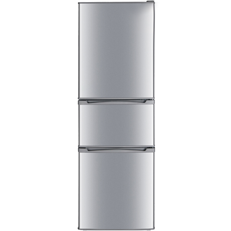 志高(CHIGO)BCD-168A 三门软冷冻冰箱 家用三开门电冰箱 节能冰箱小闪亮银直冷