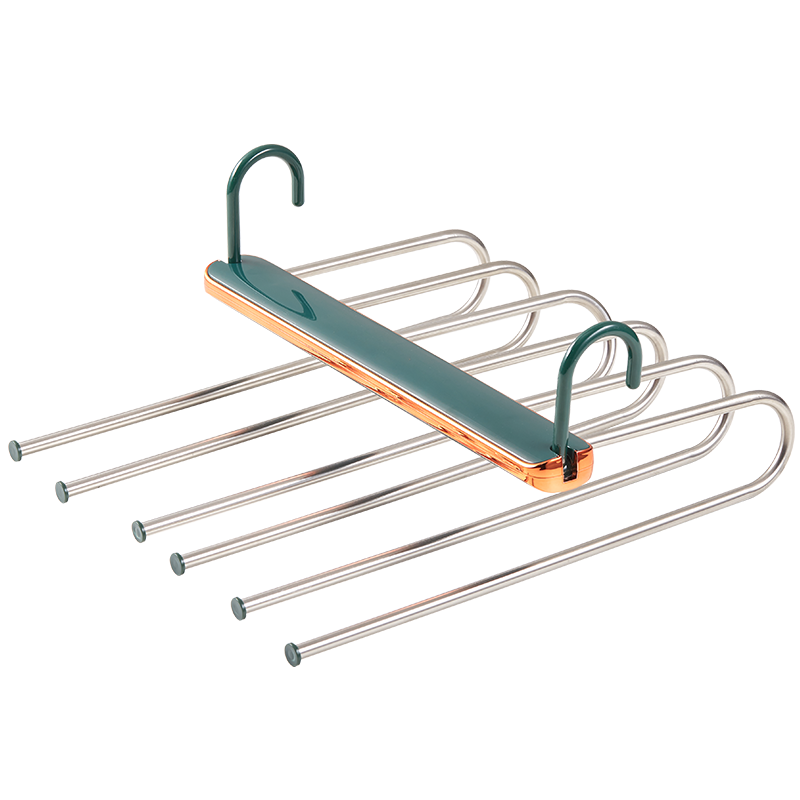 JEKO&JEKO 折叠式魔术裤架不锈钢家用多功能挂裤子专用晾晒无痕防滑多层衣架 跑道型