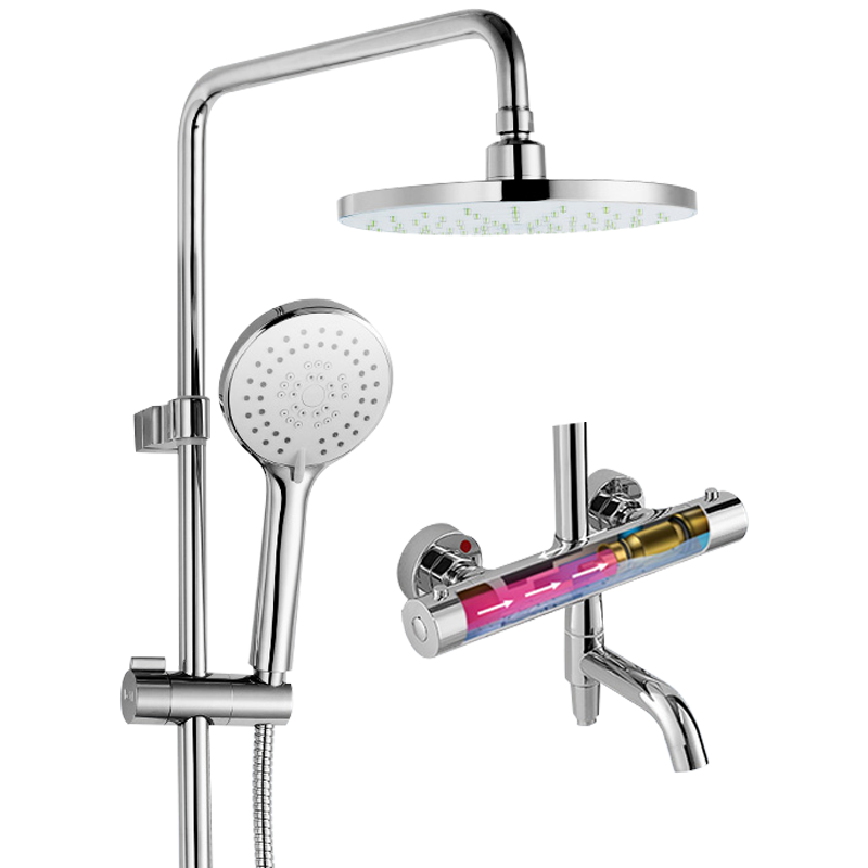 恒洁(HEGII)卫浴智能恒温花洒套装 卫生间淋浴顶喷全铜龙头623E