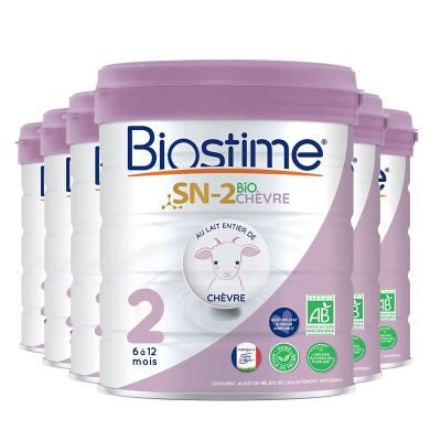 法国版合生元(BIOSTIME)有机婴幼儿羊奶粉 2段(6-12个月) 800g/罐 6罐装