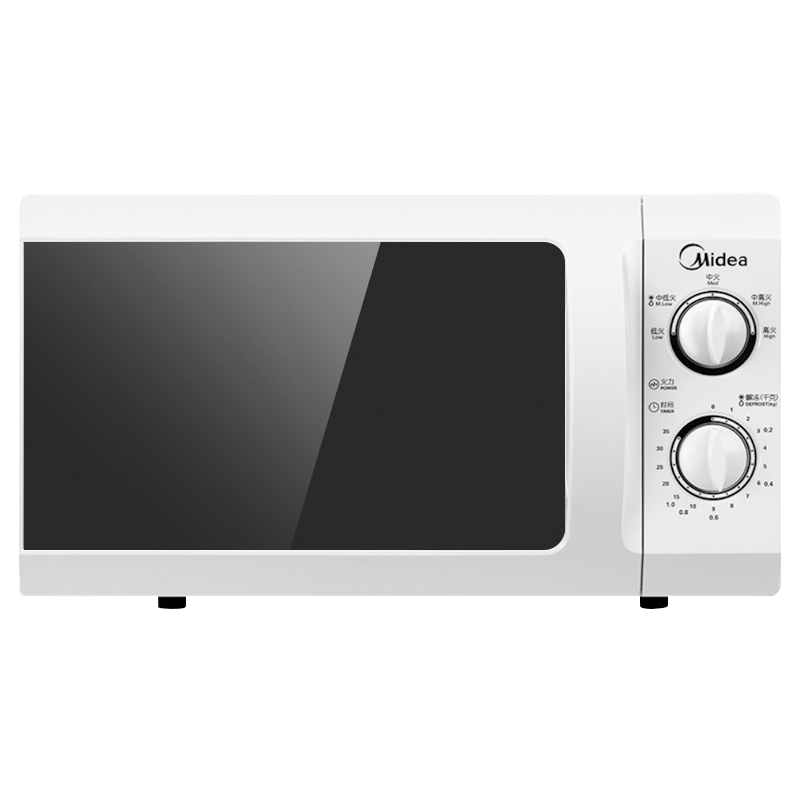 美的(Midea) 转盘微波炉 21L 防水墙设计 微波功能 旋钮操控控温五档火力 易清洁内胆M1-211A/L213B
