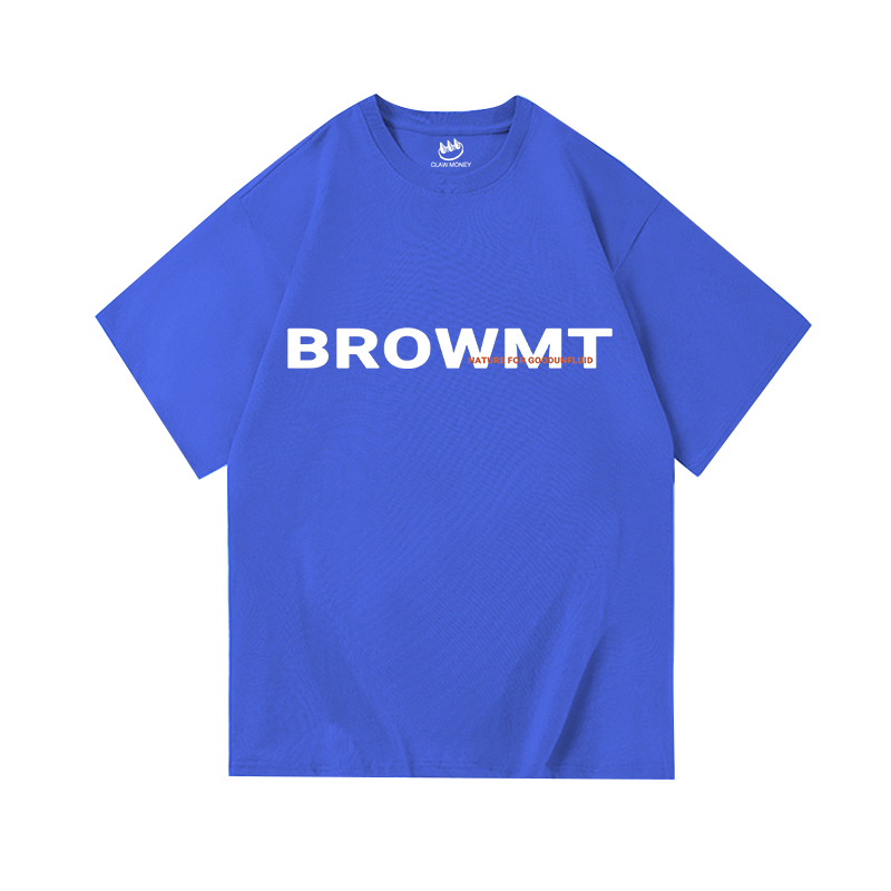 Claw money 夏装港风复古印花短袖T恤男女bf字母潮流宽松纯棉半袖