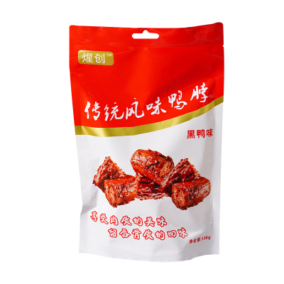 煋创 卤味黑鸭香辣鸭脖136g*1袋休闲零食即食卤味鸭肉熟食开袋即食分享装