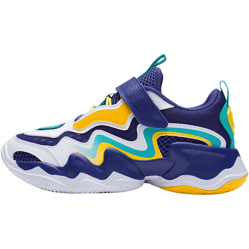 李宁童鞋休闲鞋男女大童2022新款EVO·夏季版圆头透气低帮运动鞋