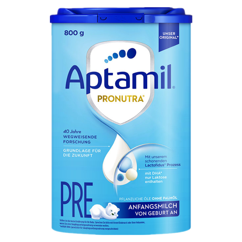 有效期到25年4月-6罐装 | Aptamil德国爱他美HMO升级婴幼儿配方奶粉海外pre段(0-6个月)800g/罐