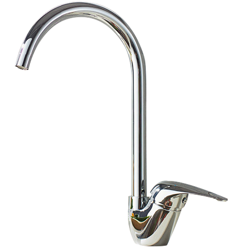 恒洁(HEGII)卫浴 铜材厨房水龙头冷热单孔洗菜盆水槽龙头HMF125-411 精铜可旋转菜盆冷热龙头