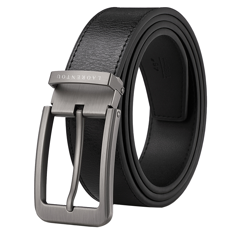 老人头男士皮带真皮针扣腰带潮新款休闲中年轻人牛皮男式裤带