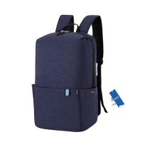 安居先森B036炫彩小背包防水格子布深蓝色35*24*13cm