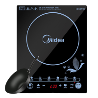 美的(Midea)电磁炉SN2105T 触控式 汉森面板微晶 多功能8档火力 大功率家用智能电池炉 蓝