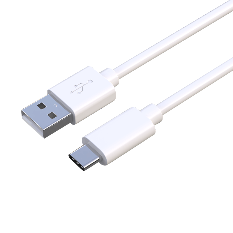 ESCASE Type-c数据线充电器线华为手机电源线适用于华为/小米/vivo/小米车载充电器线1米 ES-C06白色