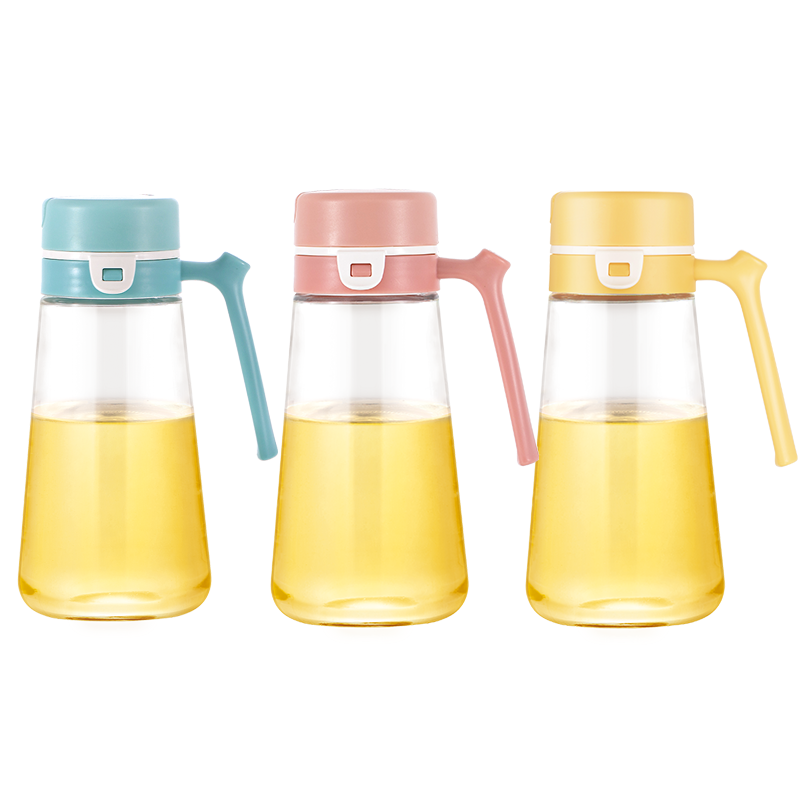 乐扣乐扣油壶油瓶家用厨房油罐酱油醋调料瓶自动开合玻璃油壸醋壶