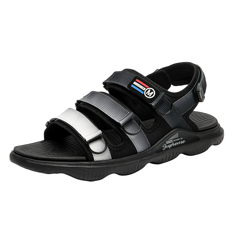 [线下专柜同款]卡帝乐鳄鱼(CARTELO) 2022款夏季情侣款款透气凉鞋男女休闲凉拖鞋男士沙滩鞋男女鞋