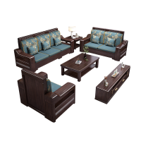 梵宜 紫金檀木实木沙发冬夏两用新中式轻奢现代客厅小户型储物高靠沙发 F1201