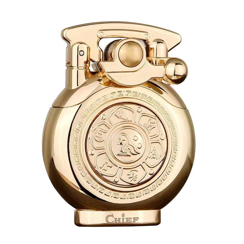 首领煤油打火机 轮转防风个性弹射摇臂打火机