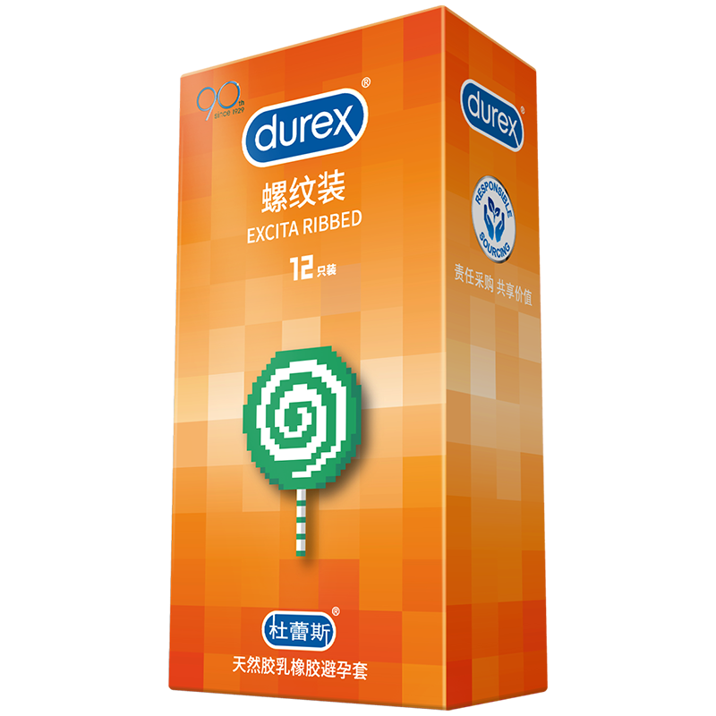 杜蕾斯 (Durex) 避孕套 螺纹12只+LOVE13只