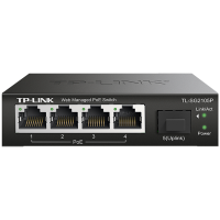 TP-LINK TL-SG2105P 5口千兆POE交换机网线供电带光口60W标准48V企业级商用办公电脑监控摄像头通用