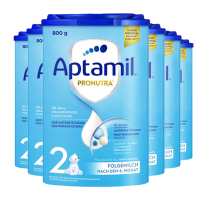 有效期到25年4月-6罐装 | Aptamil 德国爱他美HMO升级婴幼儿配方奶粉海外2段(6~12个月)800g/罐
