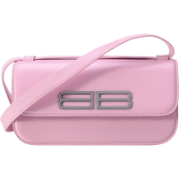 巴黎世家 BALENCIAGA 女士牛皮革BB徽标手提单肩斜挎包腋下包小号S码674693 2101Q