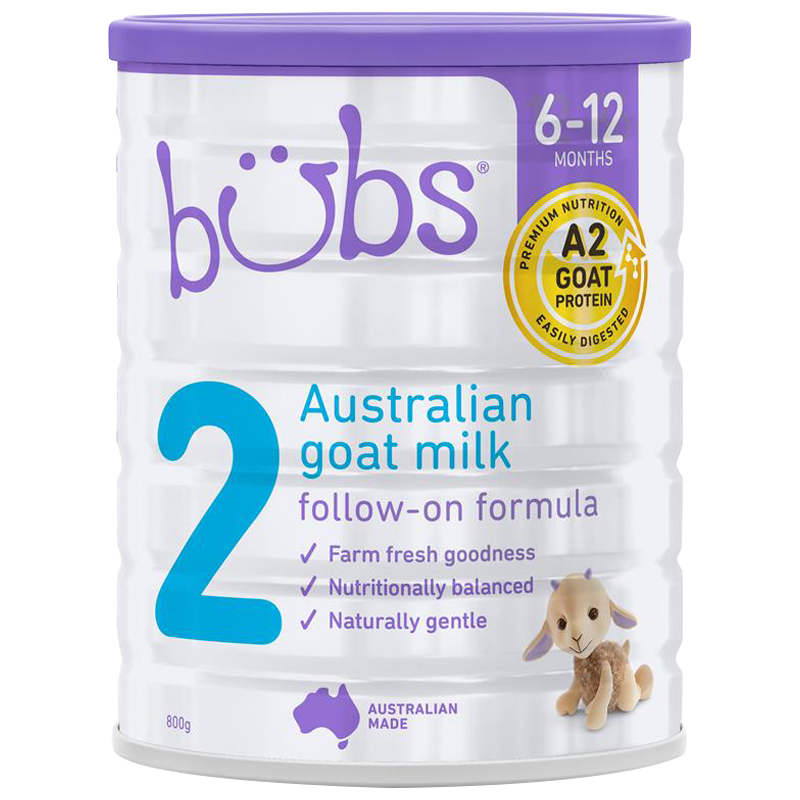澳洲发/3罐装-贝儿(Bubs)婴幼儿配方羊奶粉2段800g/罐装 澳洲进口婴幼儿二段奶粉 适合6-12个月