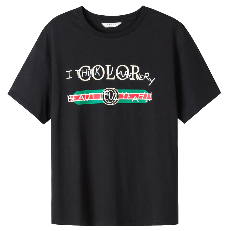 [2折价29.9元]唐狮情侣装夏装蜡笔小新十二生肖短袖T恤男打底衫