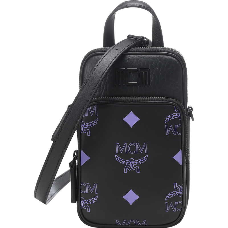 MCM 奢侈品 男女中性人造革/牛剖层革手提单肩斜挎包手机包超迷你MMRCSSX04