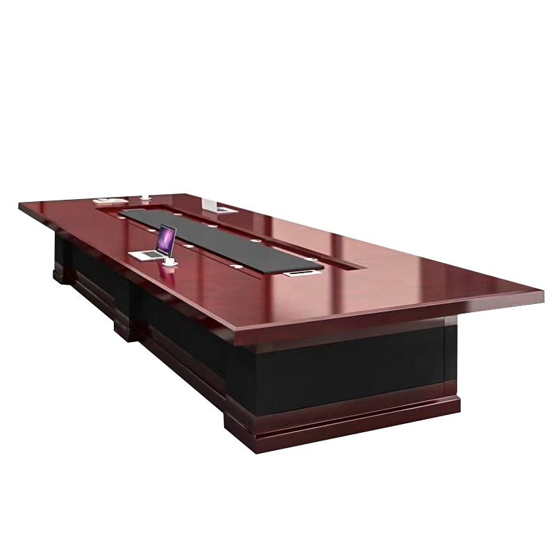 质凡大型会议桌会议室油漆木贴皮办公桌