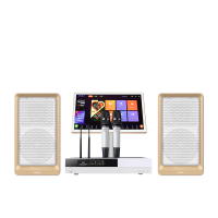 飞利浦(PHILIPS)CSS6002K家庭ktv点歌机音响套装影院家用三合一功放 6寸白色音箱