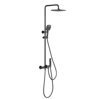 恒洁(HEGII)恒温花洒 一键锁温可升降方形花洒 多功能防烫手持可调角度加大顶喷淋浴花洒套装918-333-BC