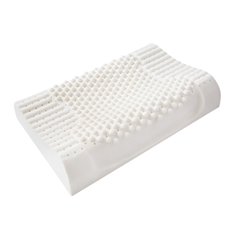 梦商 乳胶枕头 天然橡胶枕芯 按摩护颈胶枕