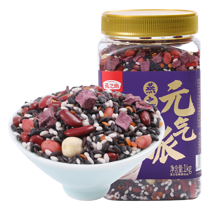 [线下专柜同款]燕之坊元气派紫薯黑米养生粥1kg